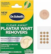 Dr. Scholl’s Clear Away Plantar Wart Remover for Feet, 24 Medicated Discs & 24 Cushioning Pads // Maximum Strength Without A Prescription