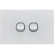Doss ASW1 115mm Acrylic Wall Plate 2 Gang Light Power Switch 2 Way On/Off White