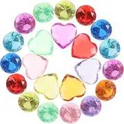 Abaodam 100pcs Diamonds Self Adhesive Gems Gemstones and Crystals Gems for Crafts DIY Rhinestones for Crafts Face Gems Jewels DIY Accessory Crystals for Stickers Acrylic Gems