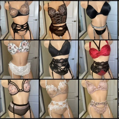 Victoria’s Secret Various Bra/Panty/Garter Sets - 34D/36D/L NEW