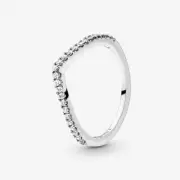 Pandora Sparkling Wishbone Ring 196316CZ-54 Size 7