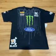 KEN BLOCK T-SHIRT MONSTER DC SHOES FORD RACING #43 XL AOP 2-SIDED XX-LARGE NWT