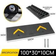 Cuttable Threshold Ramp Rubber Curb Ramp Driveway Threshold Ramp 100x30x10cm