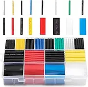 Ginsco 580 Pcs 2:1 Heat Shrink Tube 6 Colors 11 Sizes Tubing Set Combo Assorted Sleeving Wrap Cable Wire Kit for DIY