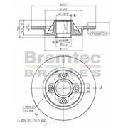 Bremtec Euro-Line GeoZinc Coated Brake Rotor - BDR20300EL