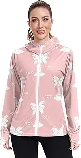 [Caihoyu] Hoodies Woman Quick Dry Workout Shirts Quick Dry UPF 50+ Protection Comfort Sweatshirt Zip Up Jacket for Hiking Outdoor Pink