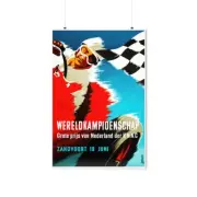 Dutch Grand Prix 1955 Zandvoort Formula One Print, Vintage Motorsports Poster