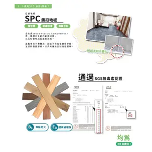 【家適帝】SPC卡扣超耐磨防滑地板(1盒1坪)免運費(無塑化劑無甲醛) 另有樣版賣場可以選購