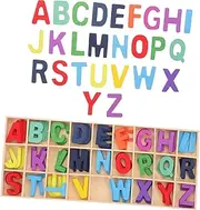 KOMBIUDA 1 Set Wooden Letter Wood Alphabet Blocks Supply Interesting Plaything Spelling Letters Learning Decorative Wooden Block Letters Alphabet Puzzle Letter Blocks