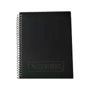 RE-FOCUS THE CREATIVE OFFICE 5.5" x 7" Small Password Keeper Book Black (11003)