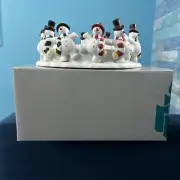 NEW PartyLite Gifts, Inc Frolicking Frostys Snowmen Pillar Candle Holder P7436