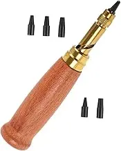 jojofuny 1 Set Leather Craft Tool Belt Hollow Punch Kit for DIY Projects Impact Resistant Base Hand Polished for Leather Canvas and Soft Materials