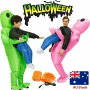 Pink/Green Alien Inflatable Monster Halloween Costume Carrying Cosplay Adult KIH
