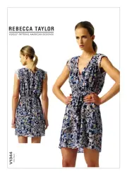 Vogue Sewing Pattern 1344 Misses 14-22 Easy Mock Wrap Dress with Shoulder Pleats