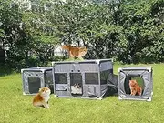3-in-1 Dog Playpen,Pop Up Pet Playpen Cats Enclosure for Kitten and Puppy Indoor Outdoor Use