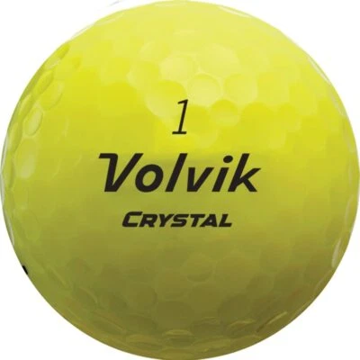 Volvik Golf Crystal Yellow Golf Balls