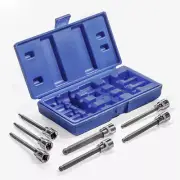 7-Pieces 3/8" Ball End Long 4.3" METRIC MM Hex Allen Bit Sockets Wrench Set Tool
