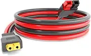 XT60 Female Head to 45A Anderson Connector Adapter. 10AWG Cable Suitable for Outdoor Power Banks, Lithium Battery Packs, Solar Panels to Portable Power Station Extension Cords. (0.6M/2FT)