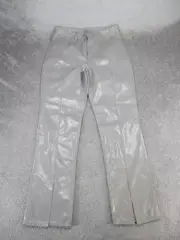 Hudson Pants Womens 31 Harlow Ultra HR Cigarette Gray Faux Leather NEW
