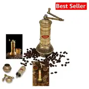 Lightweight 7.6" Brass Hand Crank Coffee Mill - Adjustable Grinding Excellence