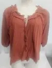 NWT Forever 21 Womens Rust Boho Peasant top with Ruffle Plus size 3X