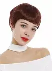 Wig Ladies Women Very Short 60er Pixie Cut short Hairstyle Fringe Red Rust Brown