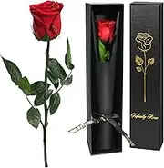 Yamonic Preserved Flowers Rose Gifts for Women Mom, Mothers Day Rose Flower Gifts for Mom, Forever Real Flowers Birthday Mom Gifts for Her, Grandma, Girlfriend, Wife Gifts for Anniversary (Red)