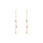 Comet Threader Gold Earrings