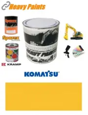 Komatsu Yellow Digger Excavator Paint High Endurance Enamel Paint 1 Litre Tin