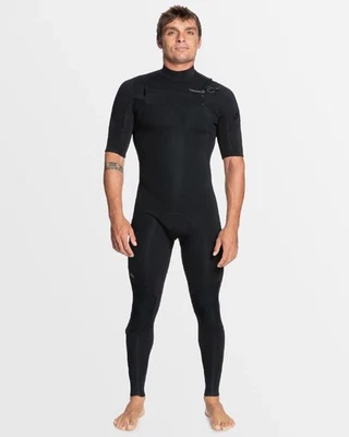 QUIKSILVER MENS 2/2MM EVERYDAY SESSIONS SHORT SLEEVE SPRINGSUIT SIZE MEDIUM