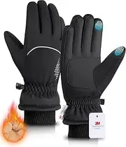 [rivmount] Winter Gloves Women Men, Thermal Ski Gloves for Cold Weather with Warm, Waterproof, Touchscreen for Running, Skiing