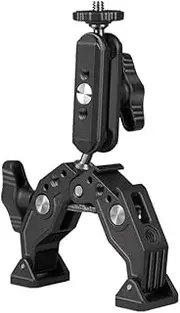 Super Clamp with Dual Ballhead Magic Arm,1/4" Threads, Camera Mount Adapter for Tube Crossbar Gimbal Rods Compatible with PANOX V2,Insta360, GoPro, DJI