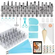 90 PCs Piping Bags and Tips Set, Cake Decorating Supplies Kit with 55 Numbere...