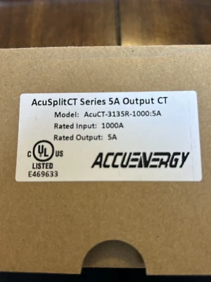 Accuenergy AcuCT-3135R-1000:5A Split Core Current Transformer