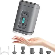 Portable Air Pump, IGGDOQI Ultralight Inflator with Led Light, Quick Inflate Deflate for Air Mattress, Air Bed, Pool Toys, Floats, Swimming Ring, Vacuum Bags