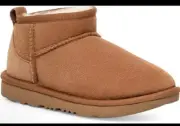 New UGG Toddler Classic Ultra Mini Chestnut Size 10 C 10C Boots Shoes Slip On