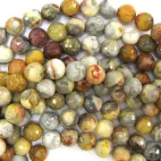 Natural Faceted Crazy Lace Agate Round Beads Gemstone 14.5" Strand 6mm 8mm 10mm