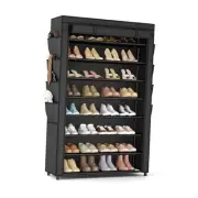 Shoe Rack with Cover, 8 Tier Tall Shoe Organizer Storage for 36-45 Pair Shoes