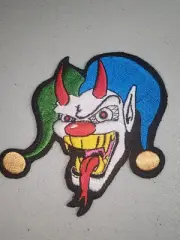 Devil Jester Embroidered Patch 3.5 in x 3 in Sew On or Iron On