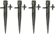 Rain Bird MBH4PKS Drip Irrigation Micro-Bubbler on Stake, 180° Half Circle Pattern, 0-3' Spray Distance, 4-Pack