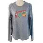 NWT Brooks Santa Go! Running Run Merry Christmas Long Sleeve Tee Gray Size XL