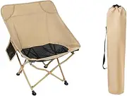 Folpus Folding Camping Chair Portable Chair Stool Outdoor Moon Chair Beach Chair for Park Traveling Sporting Events Barbecue Travel