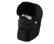 Winter Lei Feng Hat Outdoor Cold Protection Cycling Ski Warm Equipment-BLACK