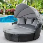 Gardeon Sun Lounge Setting Wicker Lounger Day Bed Outdoor Furniture Patio New
