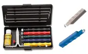 Lansky Deluxe Knife Sharpening System + Medium Serrated Hone + Lansky Super Sapphire Hone Bundle
