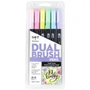 Tombow Dual Brush Pen Pastel 6 Pack