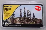 Woodland Scenics TR1113 N/HO Pine Tree Kits 2-1/2-6" (24) Train Scenery Greenery