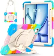 Strap Kids Case Compatible with iPad Air 11 Inch 6 Generation [2024 6th Gen]