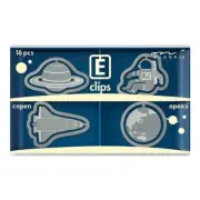 MIDORI E-Clip Etching Clip Outer Space Paper Clips Unique Office Supply New