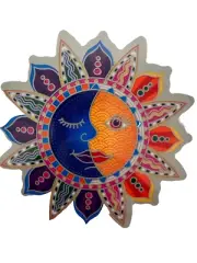 Stained Glass Window Decal SUN MOON Mandala SUNCATCHER Transparent Sticker